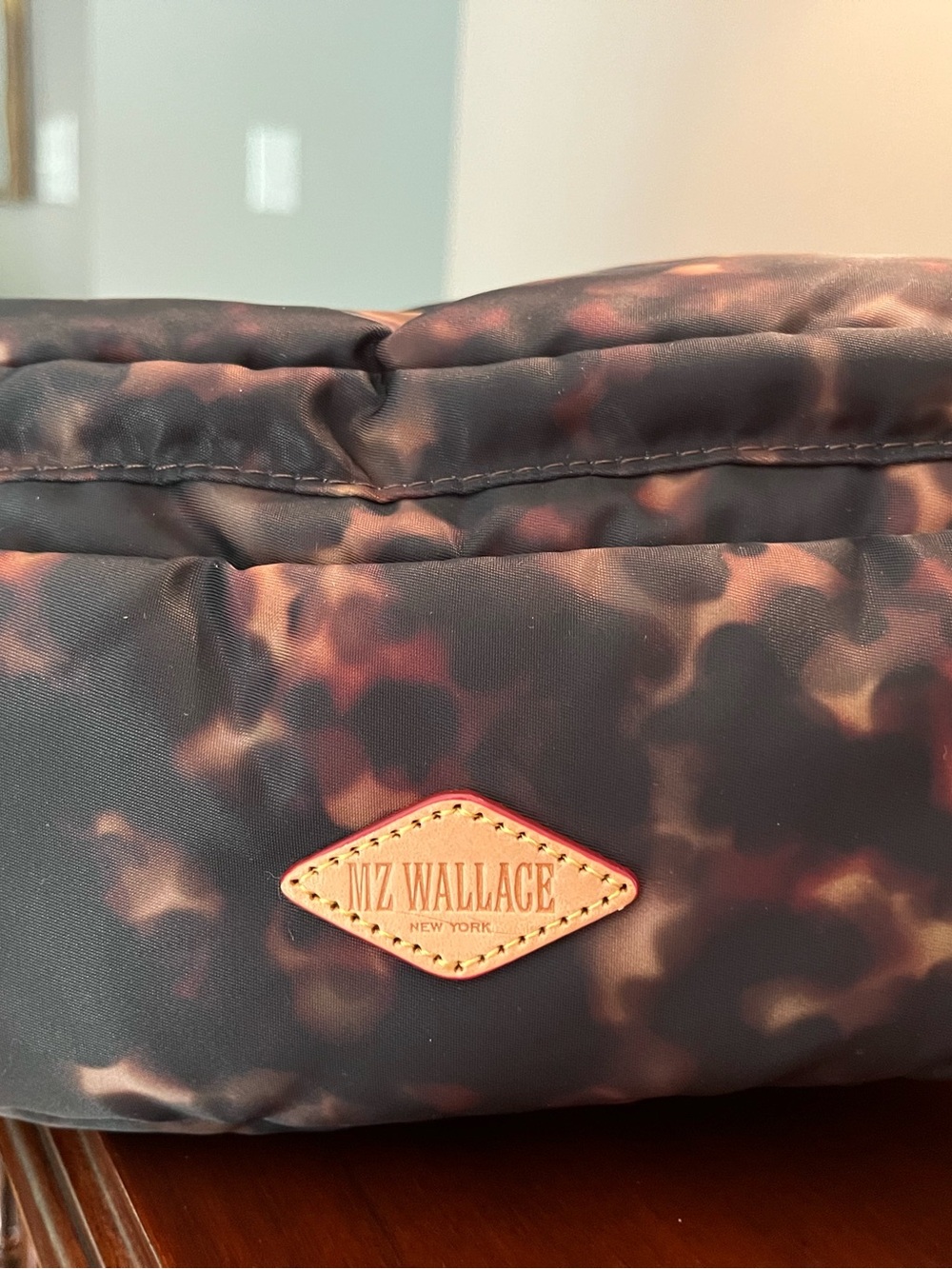 NWT MZ Wallace Small Madison Backpack Tortoise print with Black Patent Trim - Picture 3 of 5